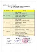 THỰC ĐƠN ĂN BÁN TRÚ  TUẦN 4