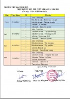 THỰC ĐƠN ĂN BÁN TRÚ  TUẦN 8