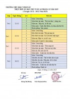 Thực đơn ăn Bán trú tuần 16