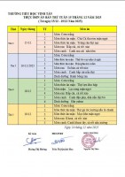 Thực đơn tuần ăn bán trú tuần 15