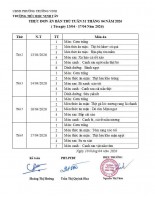 THỰC ĐƠN THỰC TUẦN 31