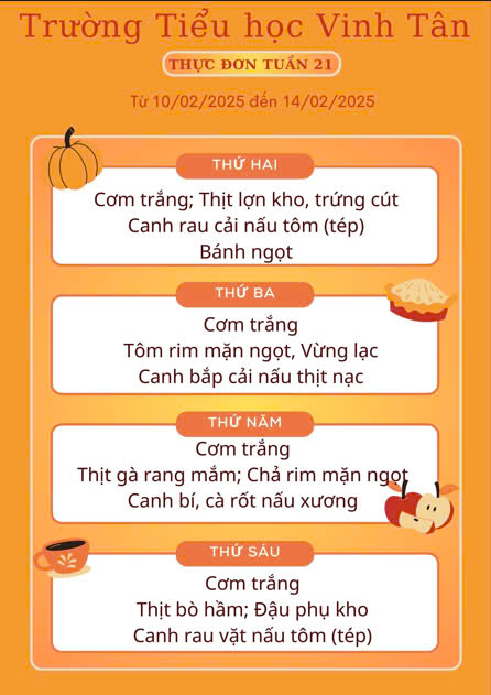 Thực đơn Tuần 21