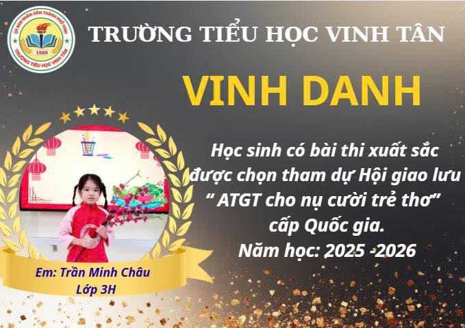 TIN VUI RỘN RÀNG – TỰ HÀO TRƯỜNG TIỂU HỌC VINH TÂN