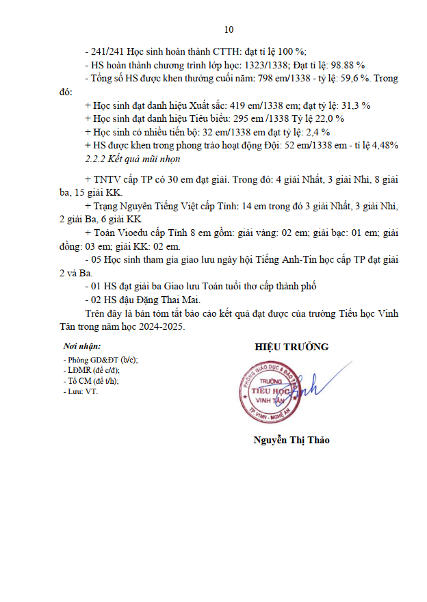 BÁO CÁO THƯỜNG NIÊN T10