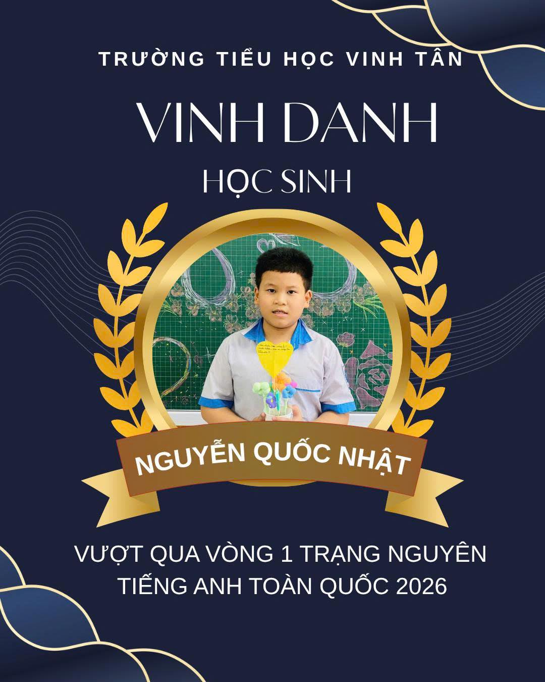 VINH DANH HỌC SINH TIÊU BIỂU
